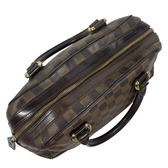 Louis Vuitton Damier Ebene Duomo Coated Canvas Top Handle Bag Brown - Picture 10 of 16